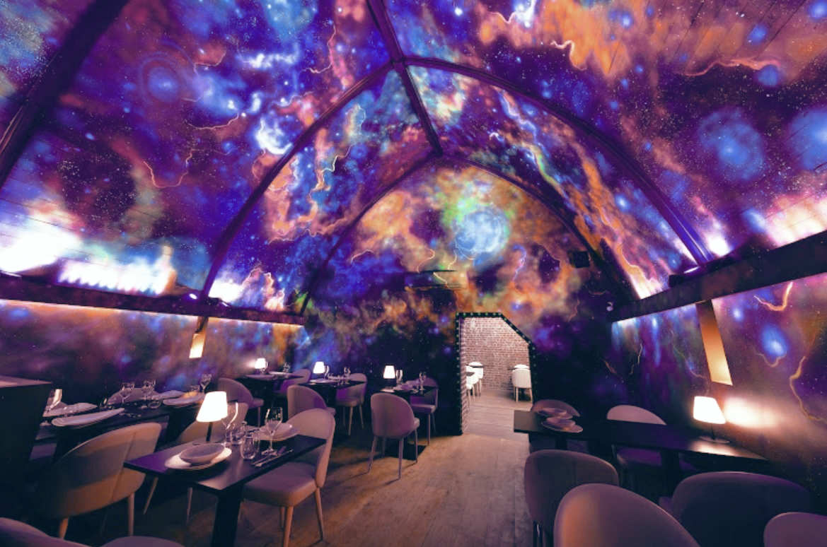 créateur d'espaces immersifs, Maison Inoubliée a réalisé ce concept étoilé dans un restaurant en France